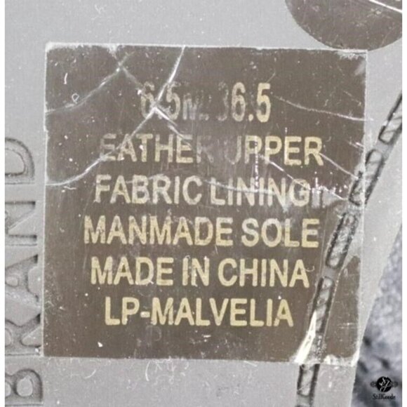 Lucky Brand Black Leather Almond Toe Stacked Heel Ankle Booties size 6.5 - Picture 6 of 7